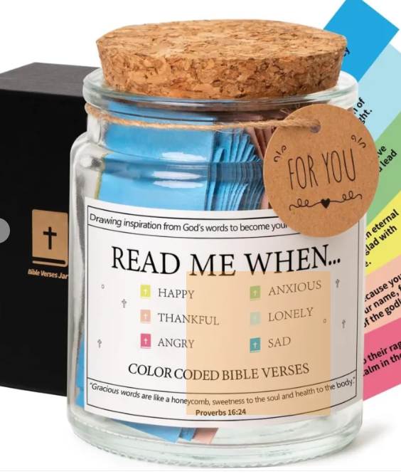 Faith & Joy Verse Jar – Inspirational Scripture Cards for Daily Encouragement