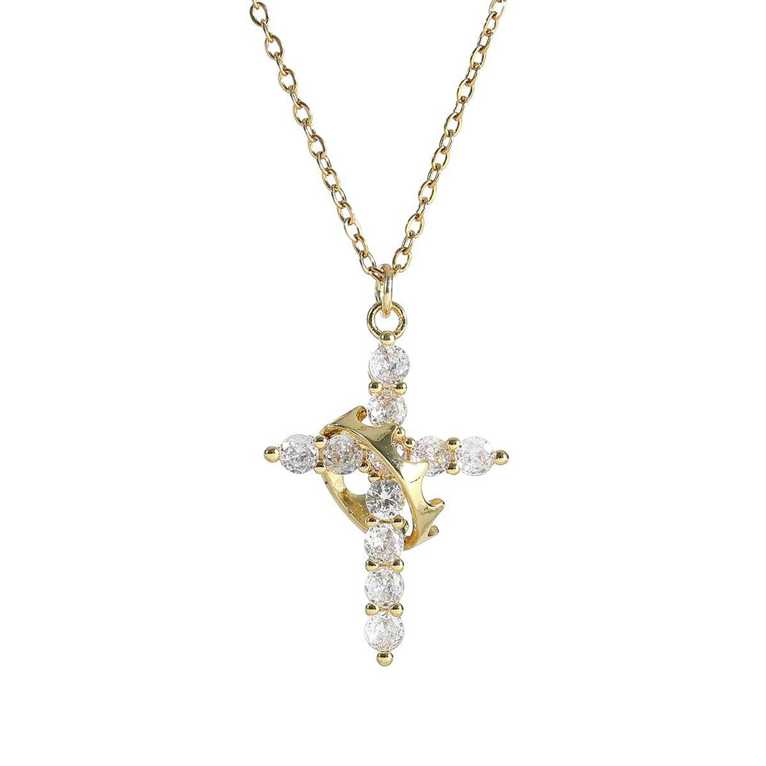 Crown Cross Necklace – Faith-Inspired Christian Jewelry