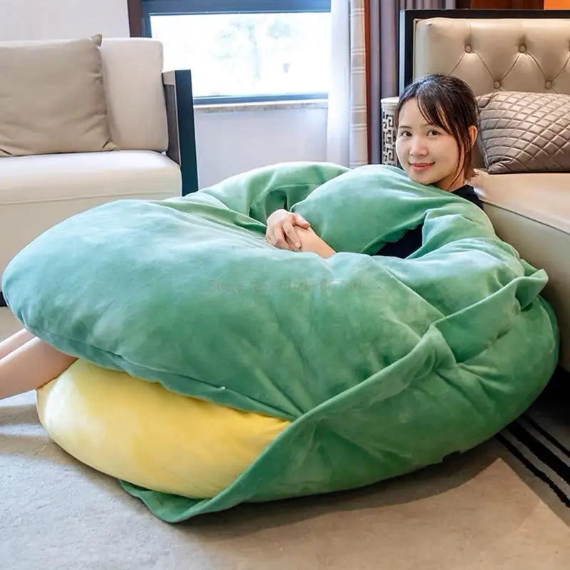 Green Wearable Turtle Shell Pillow – Fun Novelty Nap & Lounge Cushion