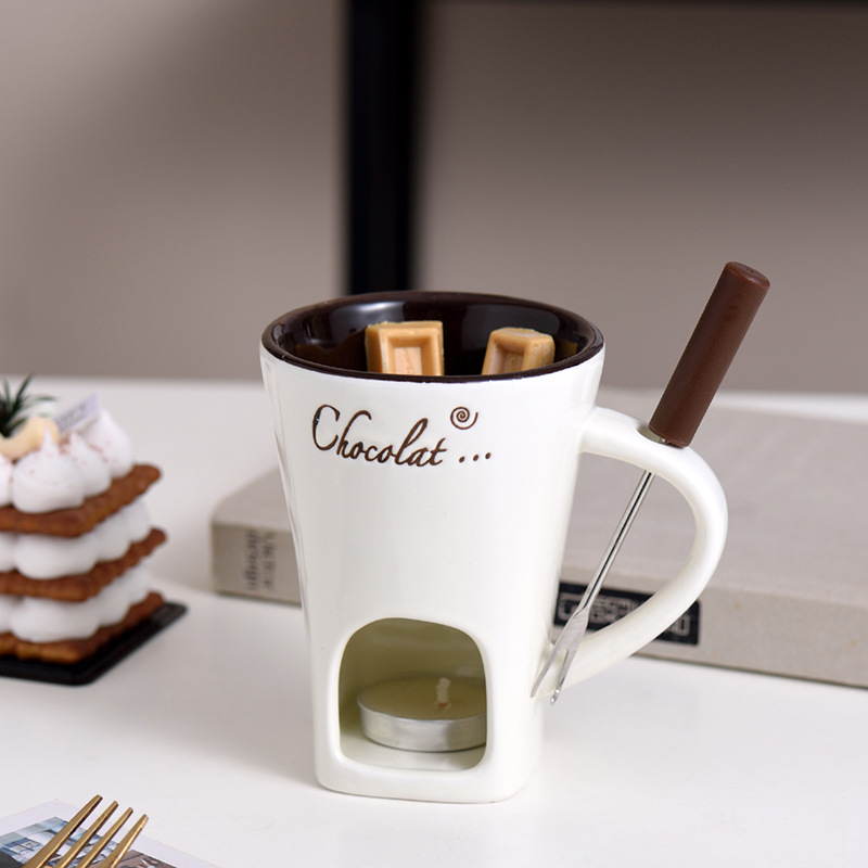 Fondue Mug Set – Individual Dipping Cups for Chocolate, Cheese &amp; More