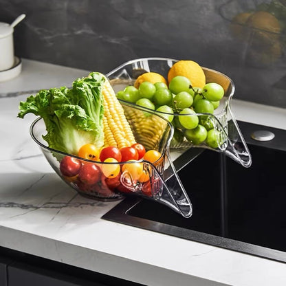Heat Guard Kitchen Drainage Basket – Silicone Strainer &amp; Sink Organizer