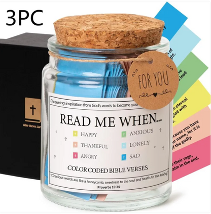 Faith &amp; Joy Verse Jar – Inspirational Scripture Cards for Daily Encouragement