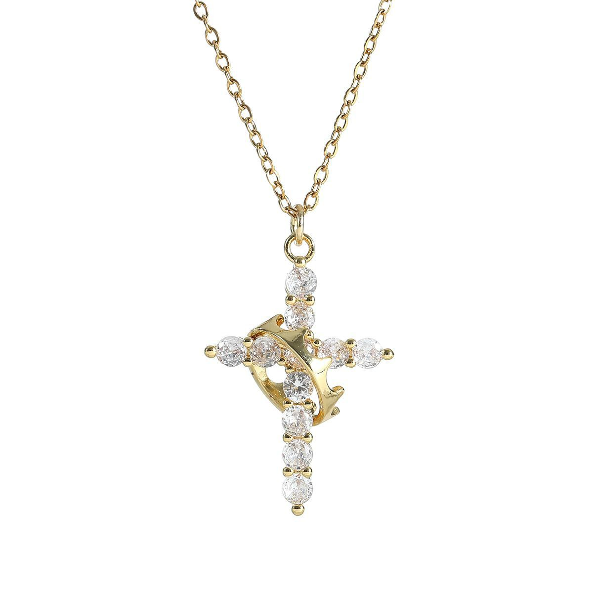 Crown Cross Necklace – Faith-Inspired Christian Jewelry