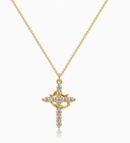 Crown Cross Necklace – Faith-Inspired Christian Jewelry