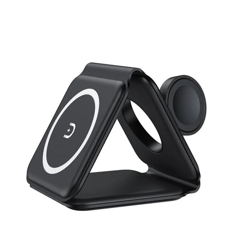 3-in-1 Magnetic Wireless Charging Folding Phone Stand