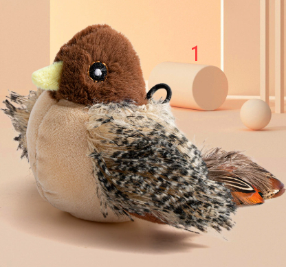 Plush Bird Pet Toy – Soft Squeaky Bird Toy for Dogs &amp; Cats