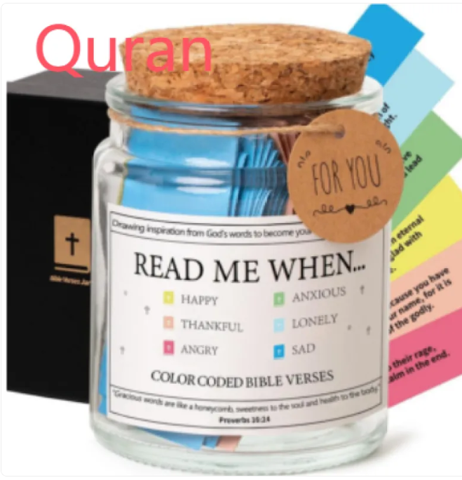 Faith &amp; Joy Verse Jar – Inspirational Scripture Cards for Daily Encouragement