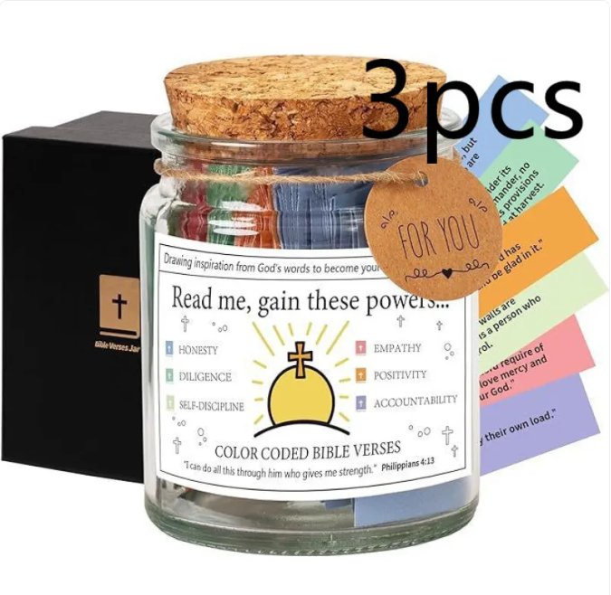 Faith &amp; Joy Verse Jar – Inspirational Scripture Cards for Daily Encouragement