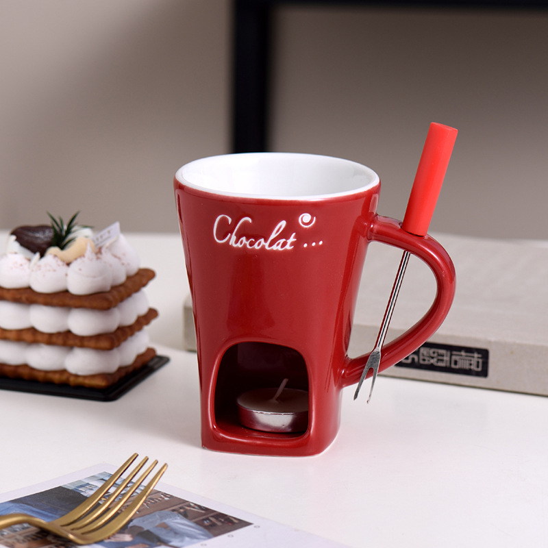 Fondue Mug Set – Individual Dipping Cups for Chocolate, Cheese &amp; More