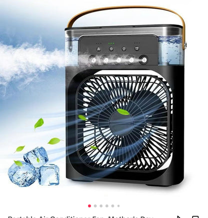 Portable 3-in-1 Air Cooler Fan – Mini AC with Humidifier for Room, Office &amp; Car