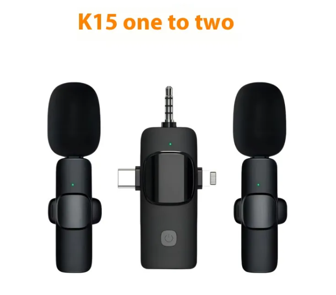 Wireless Collar Clip Microphone – 3-in-1 Mini Lapel Mic with 3.5mm Connector