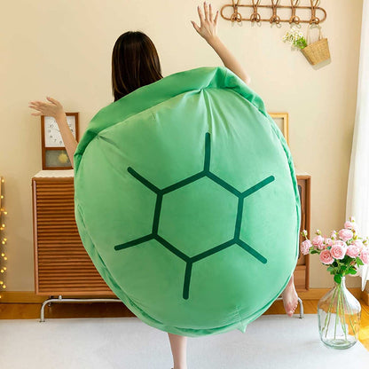 Green Wearable Turtle Shell Pillow – Fun Novelty Nap &amp; Lounge Cushion