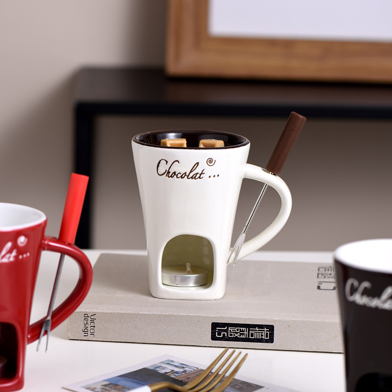 Fondue Mug Set – Individual Dipping Cups for Chocolate, Cheese &amp; More