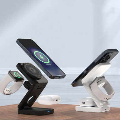 3-in-1 Foldable Wireless Charger – Charge Phone, Watch &amp; Earbuds at Once