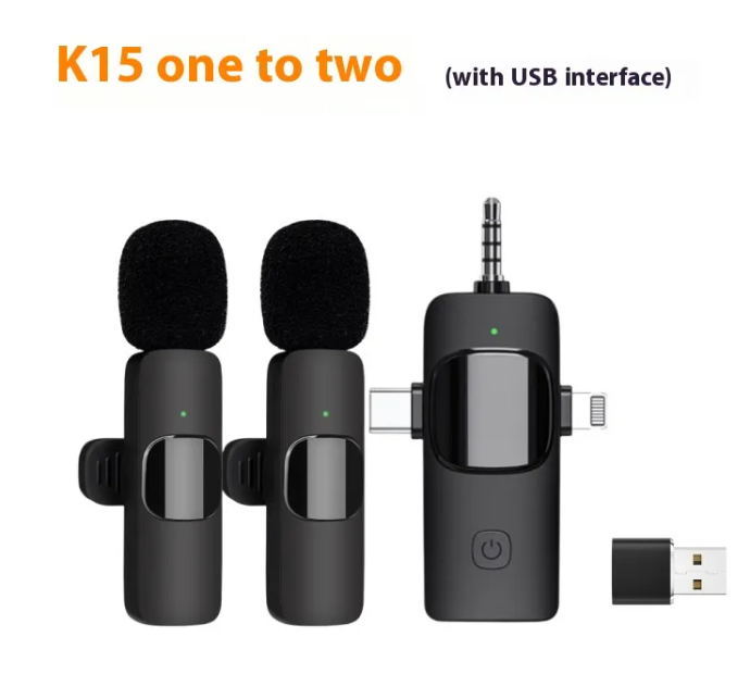 Wireless Collar Clip Microphone – 3-in-1 Mini Lapel Mic with 3.5mm Connector