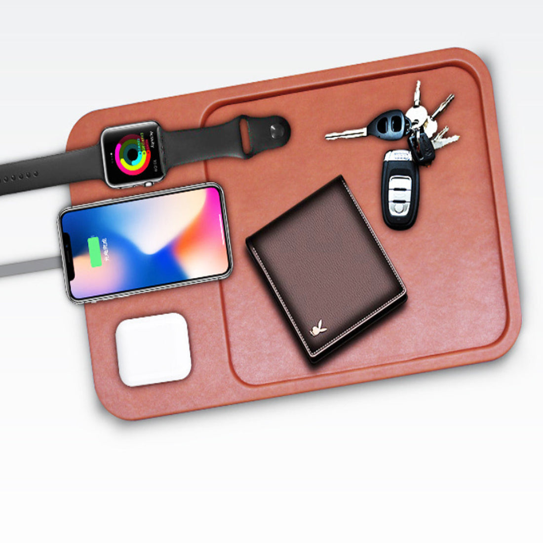 Catch-All Tray with 3-in-1 Smart Wireless Charger