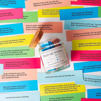Faith &amp; Joy Verse Jar – Inspirational Scripture Cards for Daily Encouragement
