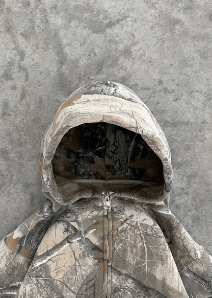 Urban Camo Retro Hoodie – Unisex Oversized Streetwear Pullover Sweatshirt