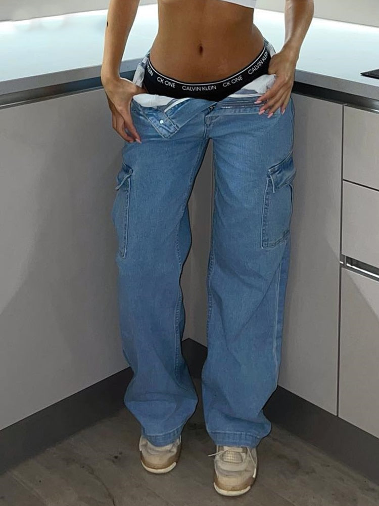 High Waist Cargo Pants – Trendy Multi-Pocket Utility Style