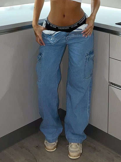 High Waist Cargo Pants – Trendy Multi-Pocket Utility Style