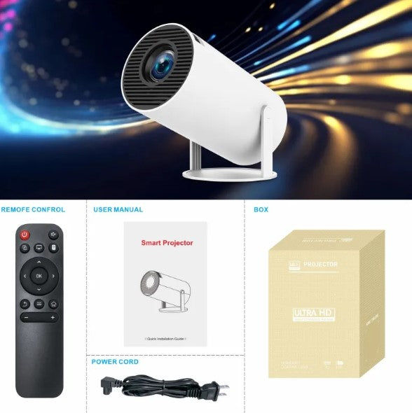 HY300 Pro 4K-Ready Smart Projector – Home Theater in Any Room