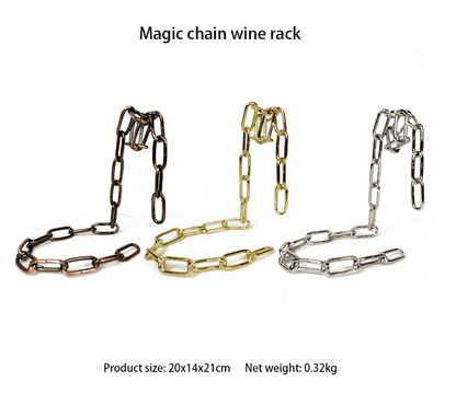 Iron Chain Wine Bottle Holder – Unique Decorative Wine Rack Display Stand