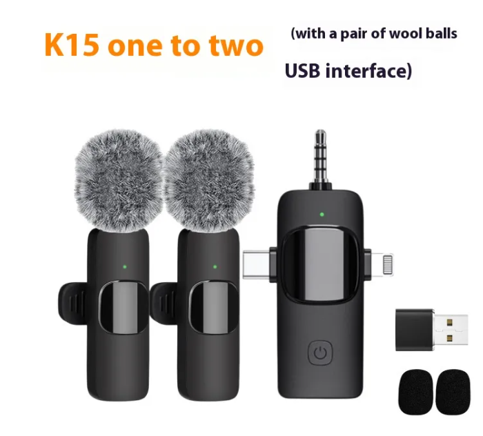 Wireless Collar Clip Microphone – 3-in-1 Mini Lapel Mic with 3.5mm Connector