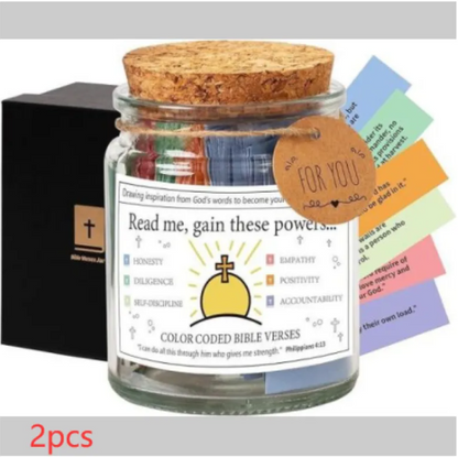 Faith &amp; Joy Verse Jar – Inspirational Scripture Cards for Daily Encouragement