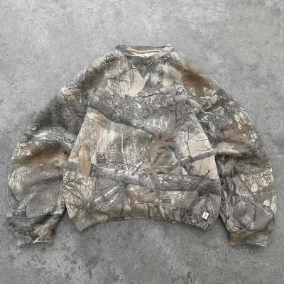 Urban Camo Retro Hoodie – Unisex Oversized Streetwear Pullover Sweatshirt