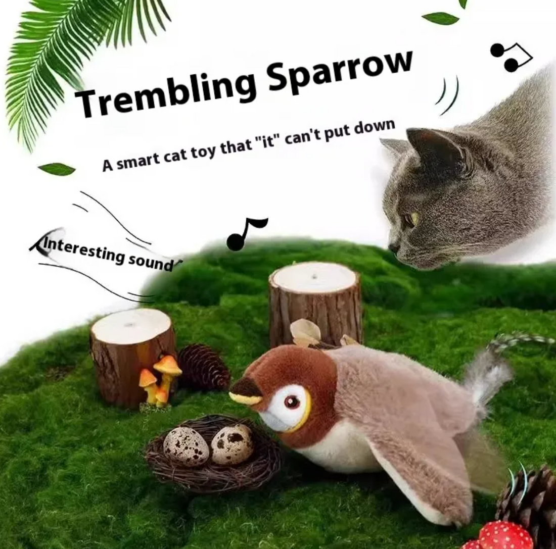 Plush Bird Pet Toy – Soft Squeaky Bird Toy for Dogs &amp; Cats